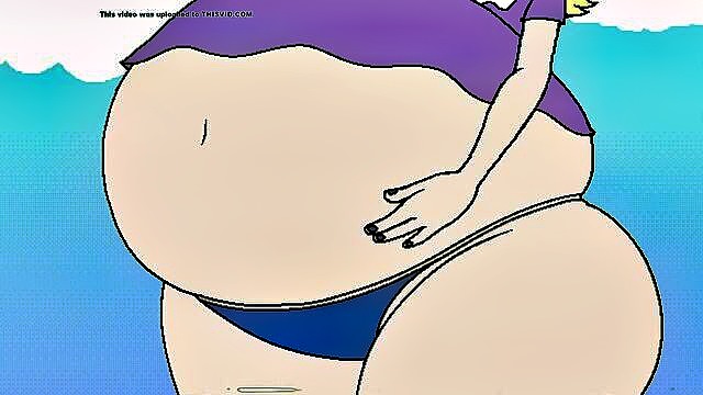 big women, stuffing, ssbbw - belly stuffing billie