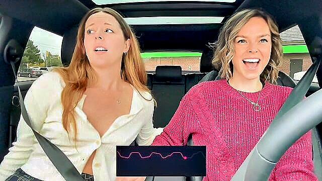 nadia foxx, drive thru, serenity cox - drive thru threesome blast