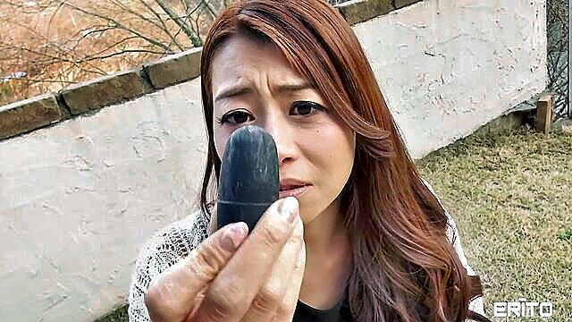 long hair, babes, japanese - skinny japanese ball licking