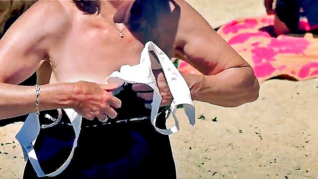 nude beach, nudist beach, nude beach sex - nude beach sex with mature boobs