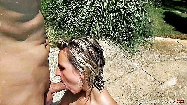 masturbation, brunette, natural tits - bianca ferrero poolsidemilf orgy