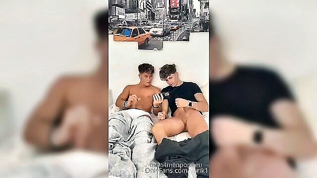 amature, big cocks, blond boys - valenpopp tiktoker on bed