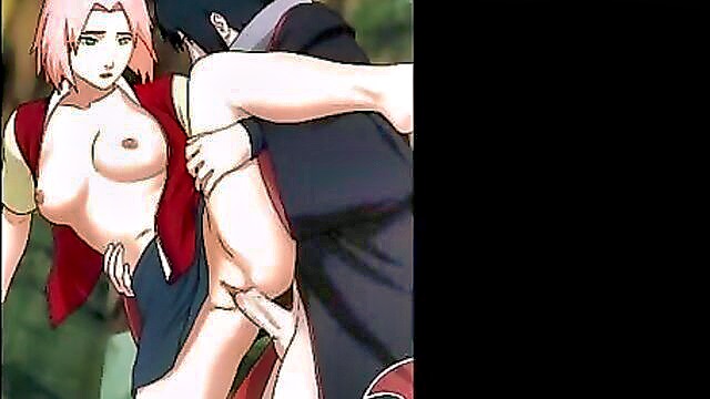 lesbian, anal, fingering - naruto hentai art