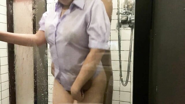 a busty student gets down and dirty with an older man in this steamy video : Thai Av
