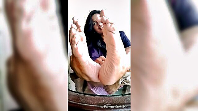 solo, milf, latina - foot fetish roleplay with a dirty teacher