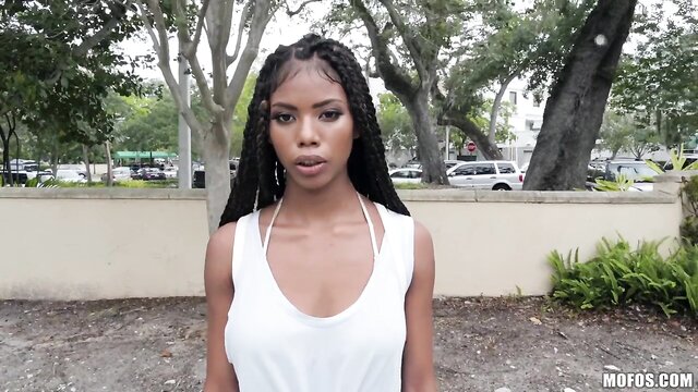 amateur, athletic, bald pussy - ebony teen seduction panties pov