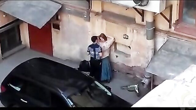 couple, sex, caught - couple caught having sex in yard