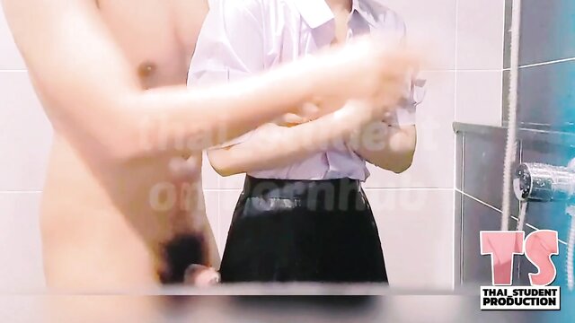 thai teen, thai, thai student - hot thai schoolgirl shower sex