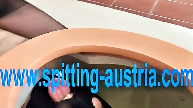 spit, spittingaustria, spitting - toilet slave spit kink