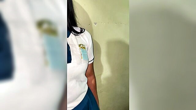 brunette, con uniforme, colegiala en anal - teacher grades me with anal sex breaks my ass on march 10th 2023