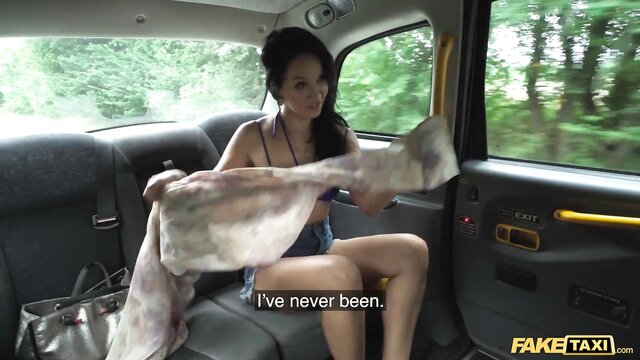 Asia Vargas - brunette babe asia vargas gets her tight pussy pounded in a fake taxi Fake Taxi