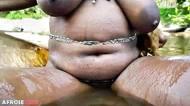 porn vi, big tits, porn video - exotic aunty river wash