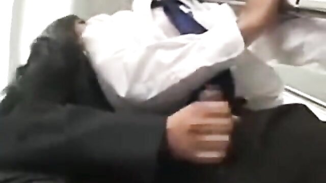 big cock, asian handjob in bus, butt - public bus asian handjob