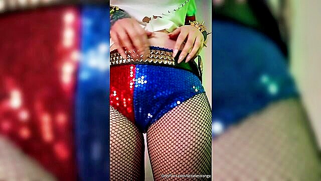 cosplay, lizzielestrange, asmr - izzielestrange asmr cosplay harley quinn