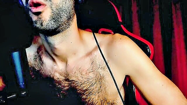 asmr_male - hairy guy sex in dark living room