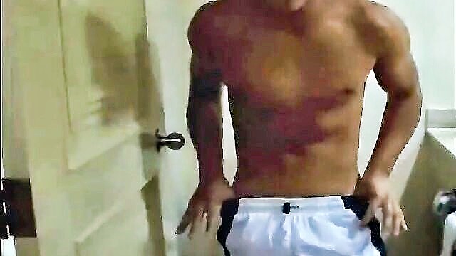str8 guy, big dick, showing off - hot college guy action