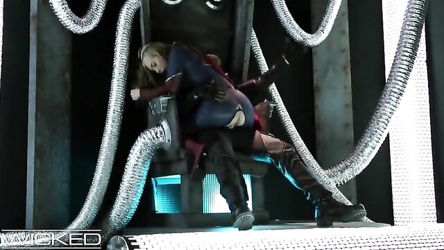 blonde, seduction, anal - supergirl brainiac anal sex