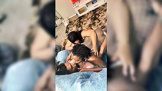 ebony, threesome, amateur - free valentines day porn