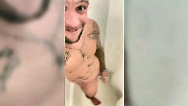 cumshot, big cock, ebony - luka french shower