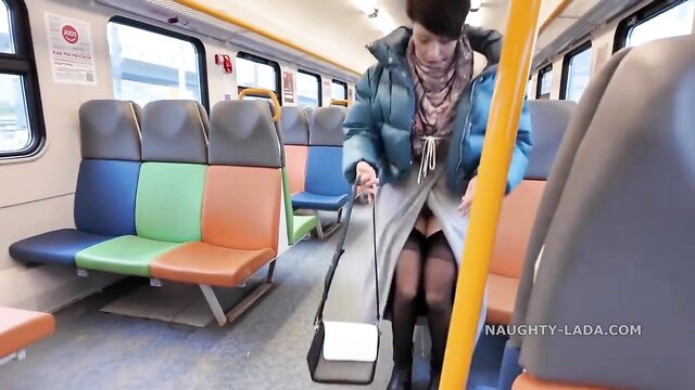 outdoor, stockings, asian - milf exhibitionist boobs in public