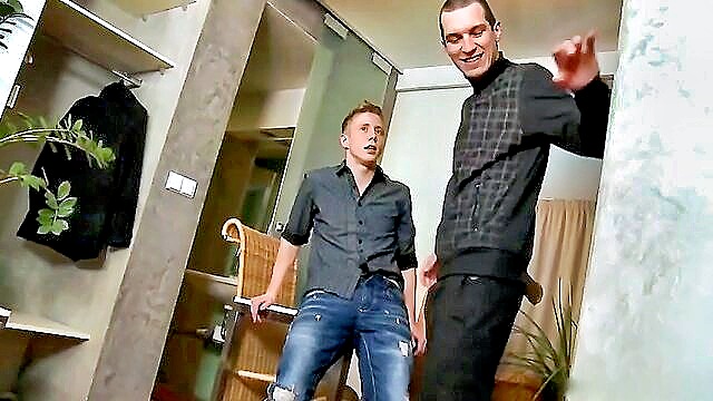 action, cum shots, bareback - handjob with two friends