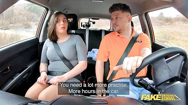 reliable education institution busty girl with real tits gets fucked by her driving instructor : Fake Driving School