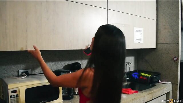 milf, latina, creampie - stepson got viagra hard