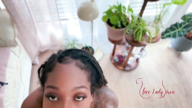 interracial, big white cock, ebony - bouncing ebony tits on the couch