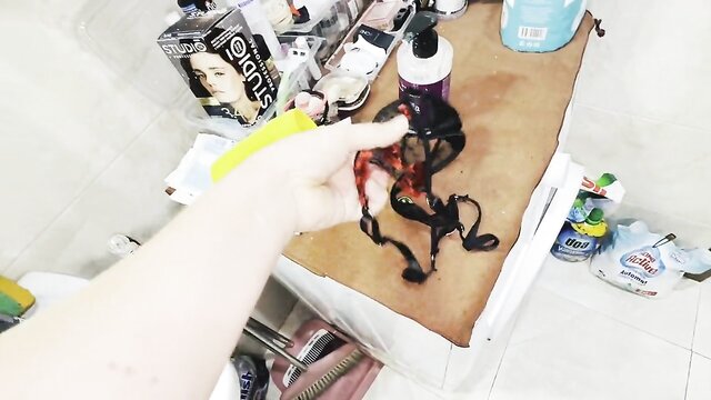 russian, blowjob, clitoris - nylon mom gives blowjob