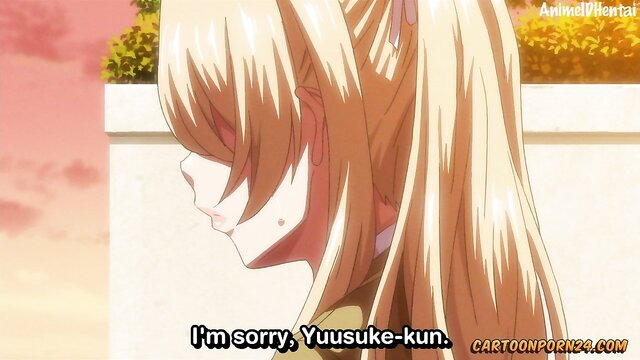 blonde, big tits, animated - daraku reijou subbed