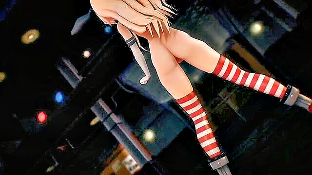 ashi (samurai jack), nekota tsuna (vtuber), amanda ripley (alien isolation) - mmd r18 shimakaze shake it
