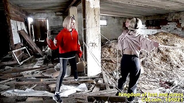bondage, kingdom of feet and slaves, femdom - lezdom foot fetish domination
