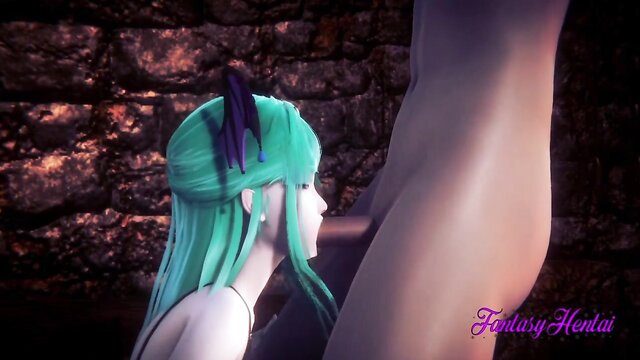 hentai, creampie, asian - morrigan darkstalkers 3d hentai