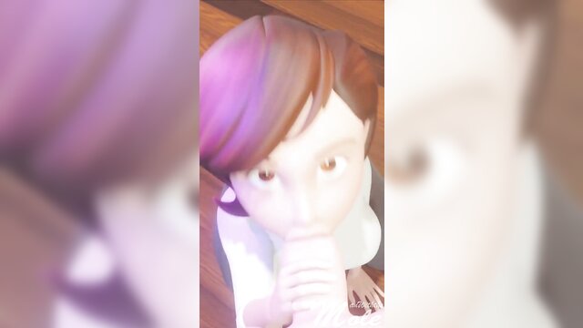 kingdom hearts, color, multiple earrings - helen parr blowjob view