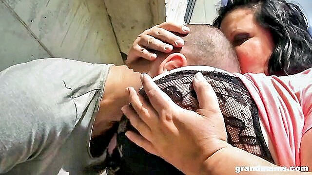 cumming on, cumming, mom and son - cumming on grandma