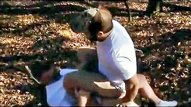 bear, man, amateur - dos machos anal aire libre