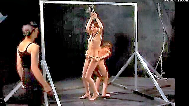 femdom, unknown, bondage - lesbian whipping fetish game