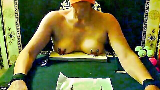 bdsm, nipples, pain - nipple nailing 2 pain