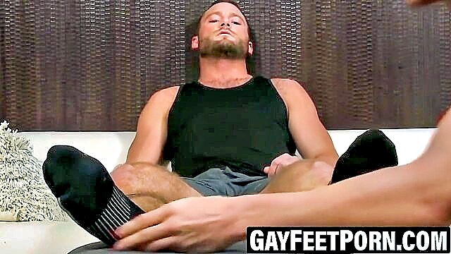 gay, tongue play, foot worship - foot worship tongue action