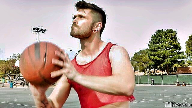 gay, showerbait, hardcore - basketball shower fuck