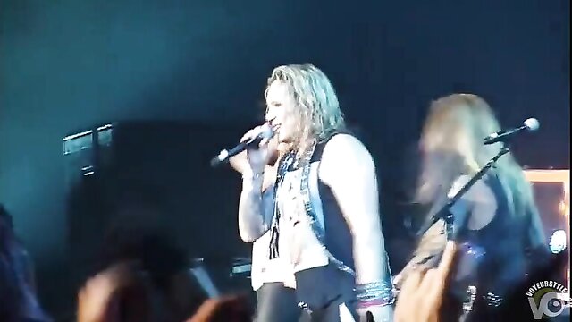 stripping, groupies, dancing - groupie stripping at hair metal show