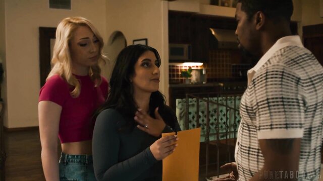 Isiah Maxwell, Sarah Arabic, Lily Labeau - interracial threesome black cock sharing