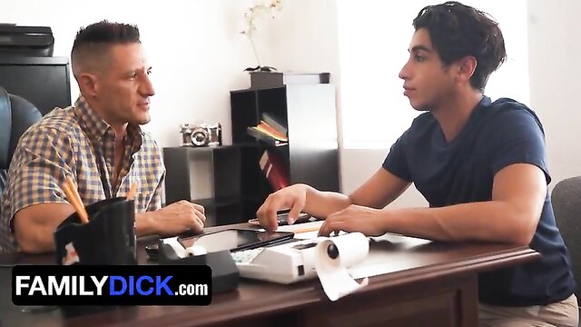 Antu Burghos, Gabe Bradshaw, Jax Thirio - gay stepdad fucks his stepson jax thirio Family Dick