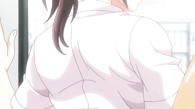 first time, people watching, first time sex - hentai schoolgirl on train