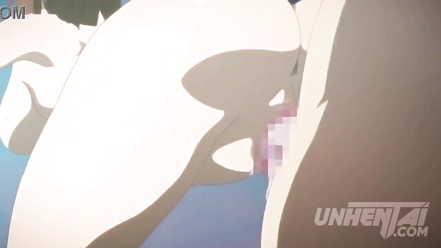 blowjob, creampie, teen - anime girl first time sex
