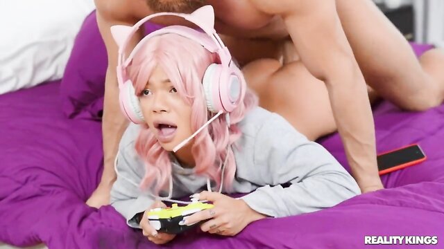 gamer, cute, ass on ass - gamer girl xxx surprise