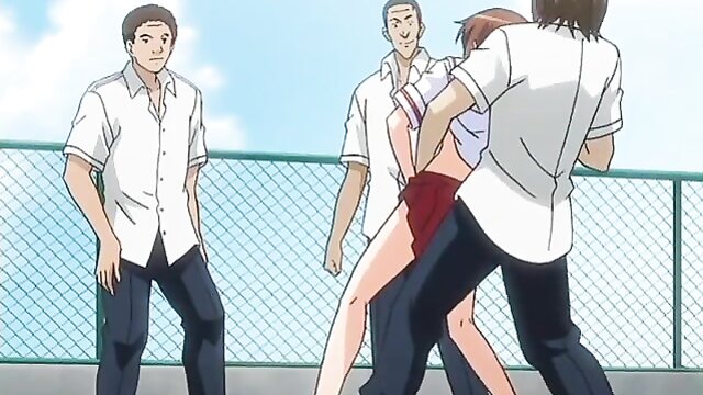 schoolgirl, storyline, short hair - hentai gangbang story