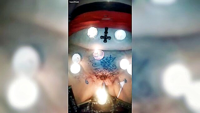 whore goddess, wax torture, humiliation - burning pussyhair pussy