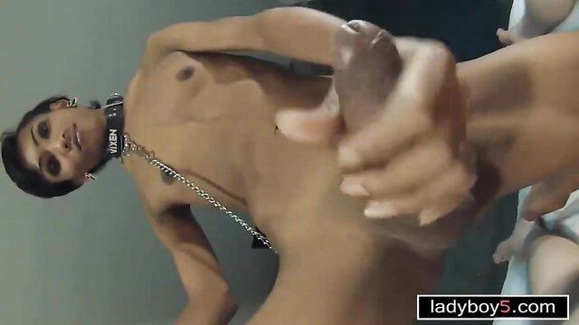 tranny, blowjob, asian - thick lollipop deepthroat action