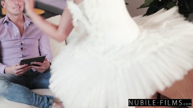nubilefilms, ballerina, blowjob - ballerina rides boyfriends dick